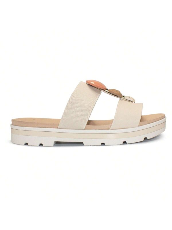 Tamanco Modare Feminino Napa Floather Nature Elástico - Imagem 7