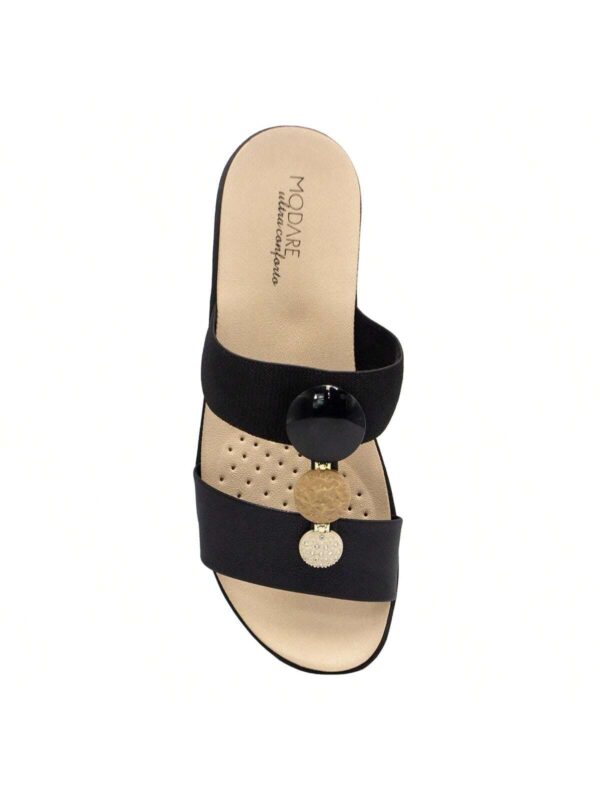 Tamanco Modare Feminino Napa Floather Nature Elástico - Imagem 3