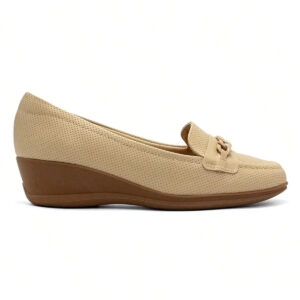 Sapato Modare Feminino Micro/Strech Salto Anabela Enfeite