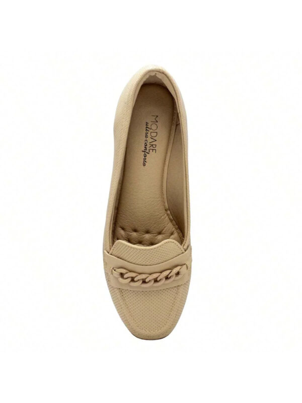 Sapato Modare Feminino Micro/Strech Salto Anabela Enfeite - Imagem 3
