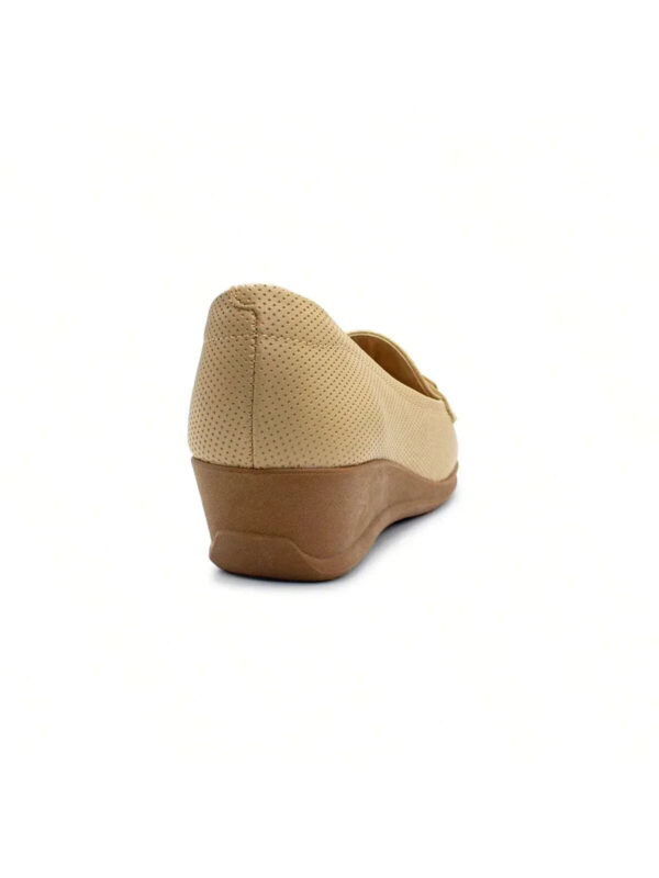 Sapato Modare Feminino Micro/Strech Salto Anabela Enfeite - Imagem 4