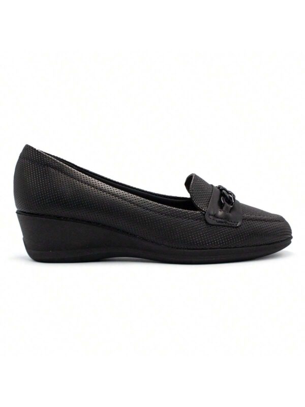 Sapato Modare Feminino Micro/Strech Salto Anabela Enfeite - Imagem 7