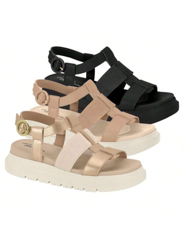 Papete Modare Flatform Sandália Elástico Feminino - Imagem 3