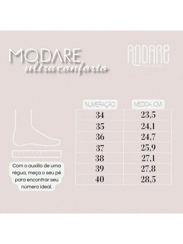Tamanco Modare Ultra Conforto Ortopedico Anabela - Imagem 9