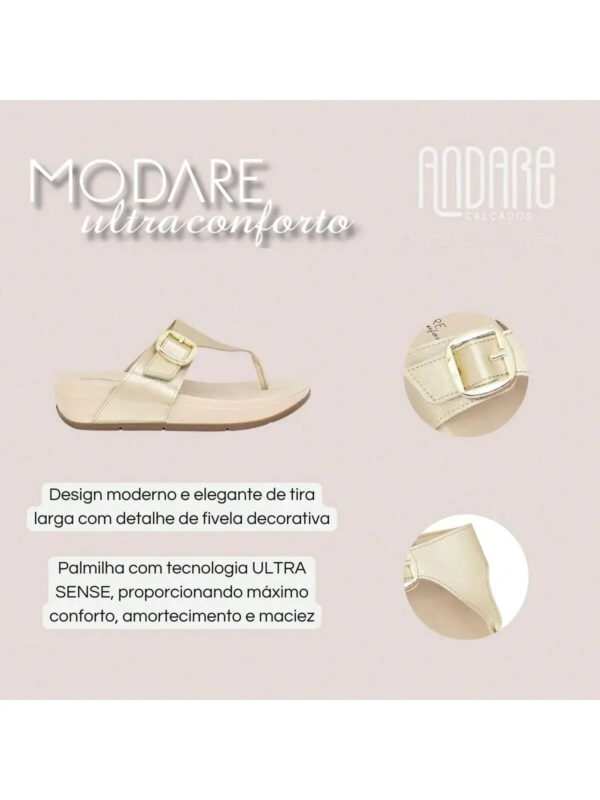 Tamanco Modare Ultra Conforto Ortopedico Anabela - Imagem 7