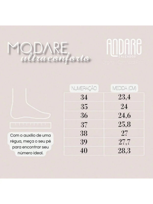 Sandalia Modare Ultra Conforto Anabela Ortopedica - Imagem 9