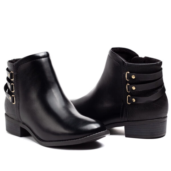 Bota Feminina Modare Cano Curto com Tiras Preto - Imagem 6
