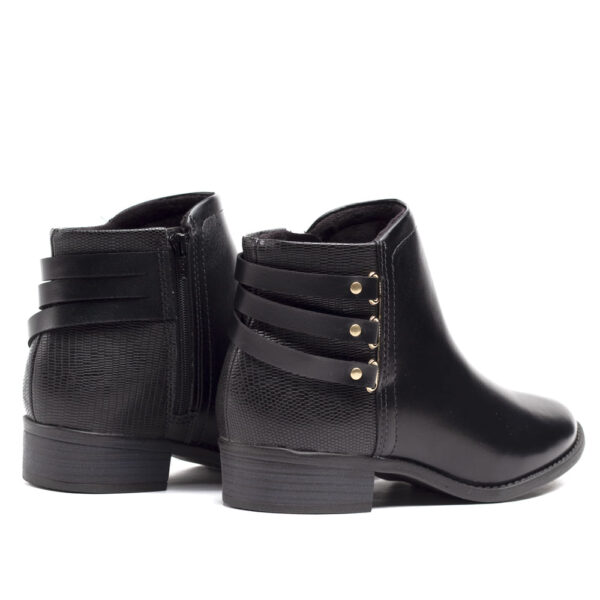 Bota Feminina Modare Cano Curto com Tiras Preto - Imagem 5