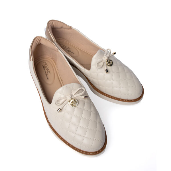 Mocassim Feminino Modare Napa Matelassê Off White - Imagem 5