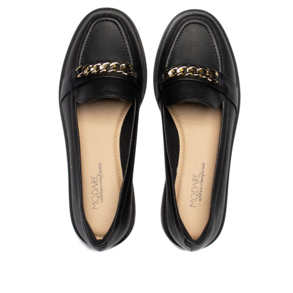 Mocassim Feminino Modare com Detalhe Dourado Preto - Imagem 4