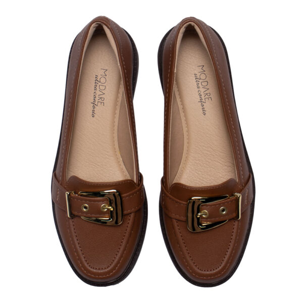Sapato Mocassim Feminino Modare Napa Floather com Fivela Avelã - Imagem 2