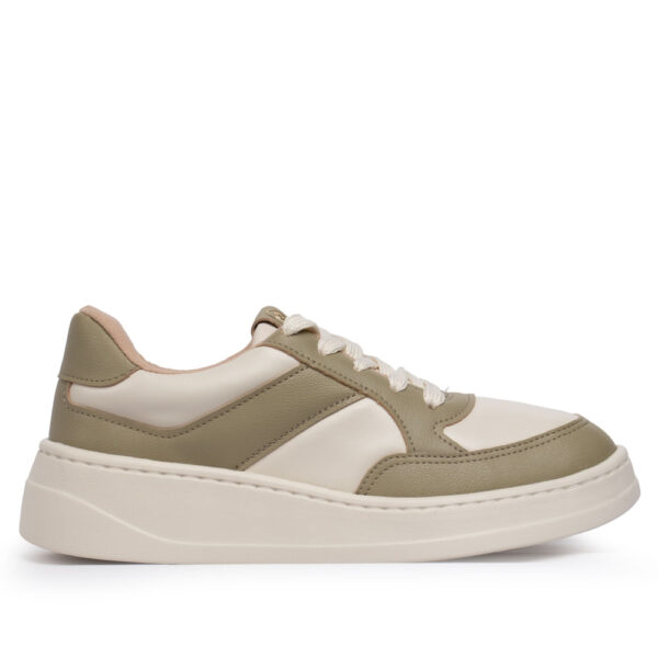 Tênis Feminino Modare com Recortes Off White/verde