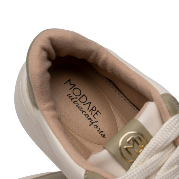 Tênis Feminino Modare com Recortes Off White/verde - Imagem 6